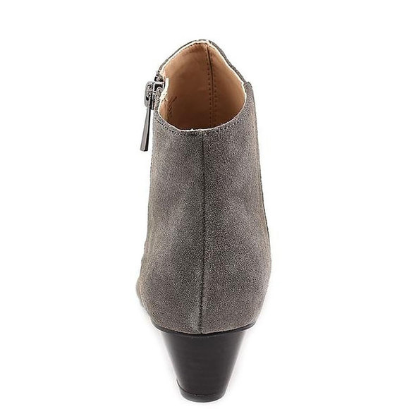 Alfani Sicilla Mid Heel Booties Grey Suede 10M - Picture 2 of 5